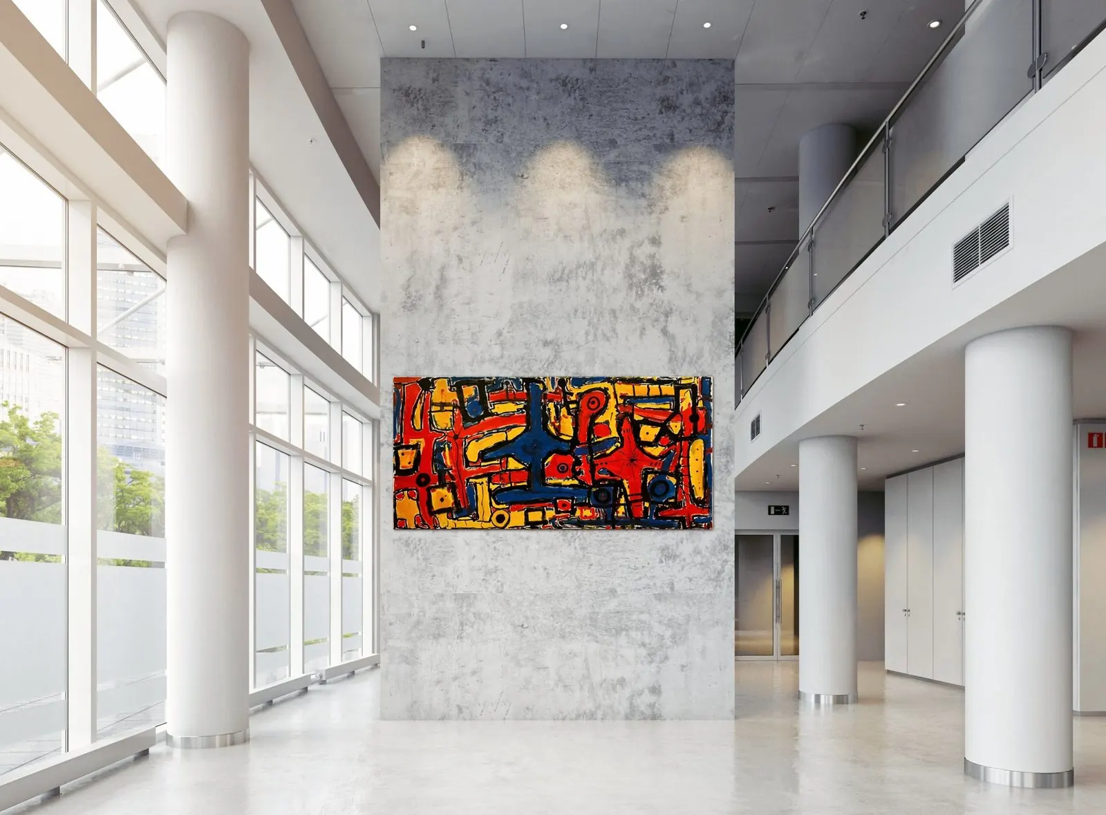 Time Symphony (105 × 200 cm) by Léo Pansard, shown in an interior